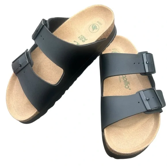 Birkenstock Papillio Arizona Flex Platform Sandals 39 NWOB Birko-Flor Black - Picture 2 of 15